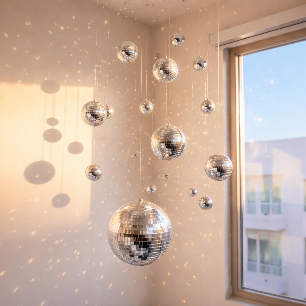 Mirror Disco Wall Ball Set